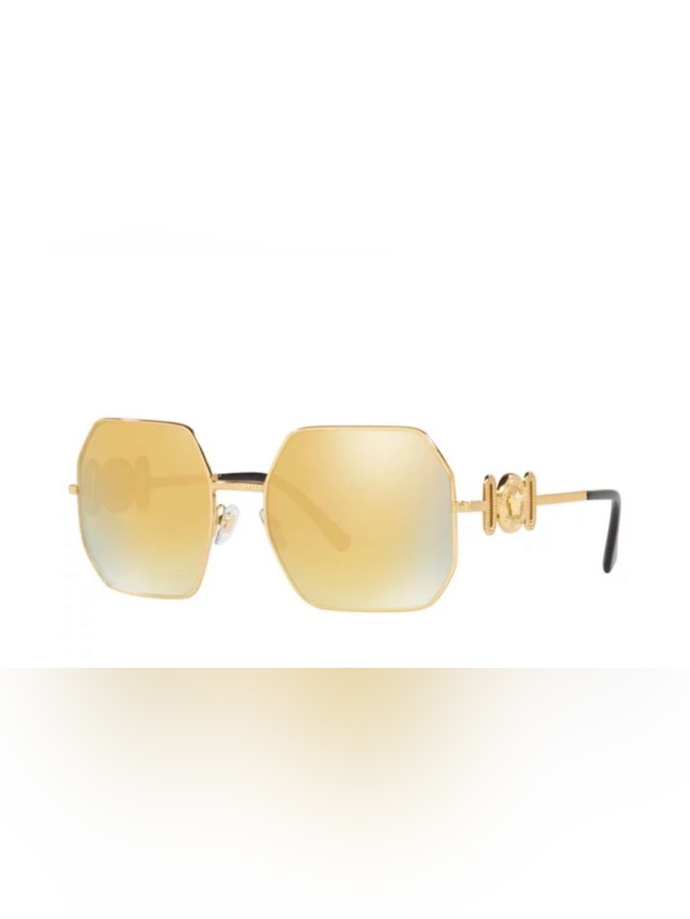 Versace Gold Frame Sunglasses with Yellow Lenses